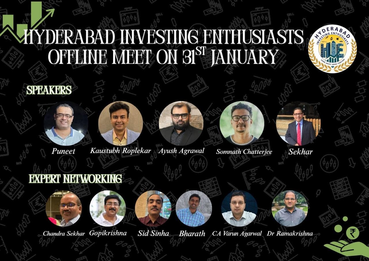 Promo poster for the HIE offline meet on 31 January 2026, listing the speakers and expert-networking guests